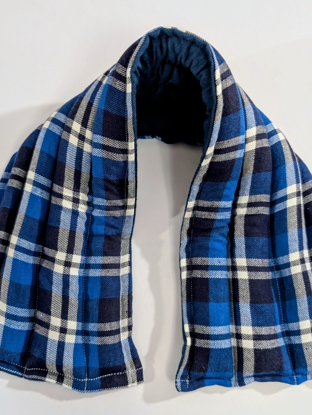 Rice Bag, Therapeutic Heating/Cooling Rice Bag, White And Blue Plaid